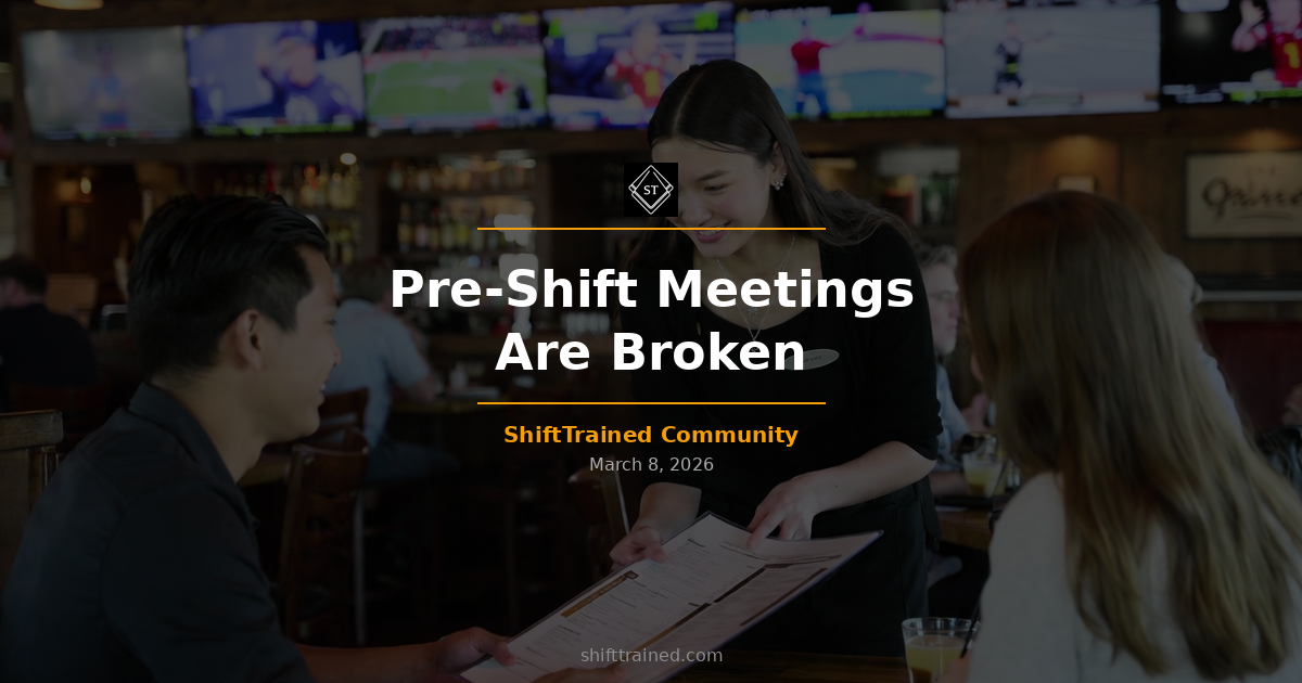 How to Run a Pre-Shift Meeting That Actually Trains Your Team ...